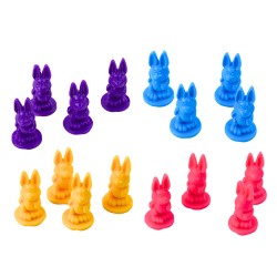 Family Game Rabbits Funny Bunny Carrot Race Cards